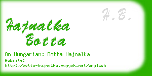 hajnalka botta business card